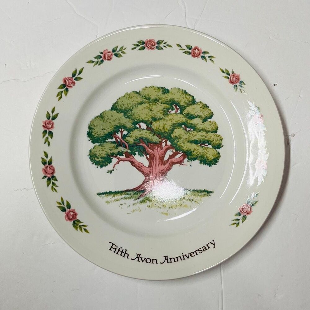 Avon The Great Oak Fifth Anniversary Plate